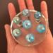 7pcs Blue Plated Stone Ball Set Pieces of Yellowstone Stone Broken Seven Star Array of Classical feng Shui Pendulum Beautiful Crystal - Buy Online on GoSupps.com