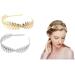 Goddess Hair Ripe: 2 Pcs Gold & Silver Leaf Headbands | Wedding Tiara & Bridal Hair Crown | Perfect for Parties & Events - Buy Online on GoSupps.com