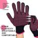 Heat Resistant Gloves - 2 Pairs Professional Mitts with Silicone Bumps for Hair Tools | Heatproof Protection for Flat Irons & Curling Wands - Buy Online on GoSupps.com