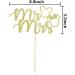 Mr & Mrs Cake Topper Mouse Inspired Themed Wedding Party Decorations Cartoon Mouse Bride and Groom Wedding Party Gold Glitter Pattern 2 - Buy Online on GoSupps.com