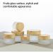 Dajidafu Glass Woman Face Cream Dispenser Replacement Wood Grain Lid Anti-corrosive Makeup Cosmetic Travelling Empty Container 15g - Buy Online on GoSupps.com
