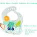 Vicloon Silicone Baby Bib | Waterproof & Adjustable | Wide Food Catcher Pocket | Unisex Toddler Bibs | Light Blue/Light Green - Buy Online on GoSupps.com
