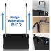 HIEEY 3 Way 360 Trifold Mirror for Hair Cutting/Styling & Makeup | Height Adjustable Telescoping Hooks | 5X Magnification | Bright Black - Buy Online on GoSupps.com