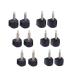 6 Pairs Durable Heel Tips Replacement High Heel Caps Protectors Shoe Repair Tip Taps Shoes Dowels U-shape Black (Thick Pins-3mm  10mm) Thick Pins-3mm 10mm