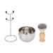 Premium Shaving Bowl Set for Men | Portable Shaving Kit Stainless Steel Bowl & Brush Holder | Home Salon Accessories - Buy Online on GoSupps.com