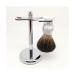 Lefeda Simply silver razor brush black roof hair rasier brush set perfect razor-cream safety double-edge razor tools 2.9x6inchs Silver