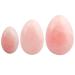 Mookaitedecor rose quartz yoni eggs cone balls pelvic floor trainer exercise set with 3 sizes ben Walls massage stones for the practice of the pelvic floor and bladder & relaxation The postpartum vagina rose quartz (large size)