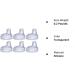 Nuby 6 Pack Replacement Silicone Spouts for No Spill Easy Grip Cup 6 Count - Best Pricing + Free Shipping - Buy Online on GoSupps.com