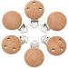 10PCS Wood Pacifier Clips Round Teething Toy Making Attachment - 35MM Style 2 - Buy Online on GoSupps.com