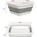 AAKitchen Collapsible Dish Basin for 9L Capacity Collapsible Sink Tub Dish Wash Basin Portable Dish Tub Foldable Dishpan for RV Trailers Camping Dish Washing Tub (White and Gray) - Buy Online on GoSupps.com