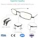 2 Pack Blue Light Blocking Reading Glasses | Anti-UV Glare | Foldable Computer Readers 2.0x | Unisex Black & Gunmetal - Buy Online on GoSupps.com