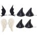 FRCOLOR 4 Pairs Cute Hair Clips Devil Horn Hair Clips Hairpins Angel Wings Hair Clips Cartoon Leather Hairclips Non Slip Clamps Lovely Hair Accessories