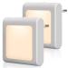 Night light socket with twilight sensor emotionlite 2 pieces of brightness infinitely adjustable very well for children's room staircase bedroom kitchen orientation light warm white