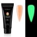 Poly nail gel bright nail gel nail gel anself builder nail extension luminous gel nail gel nail gel at night sparkle style gel nail extension for technician starter diy salon art nails 15ml j color 11