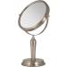 Zadro Anaheim 8.75 Round Non-Lighted Makeup Mirror 5X 1X Magnifying Rotating Head Desk Mirror | Satin Nickel Finish | 8.75 x 14 Size - Buy Online on GoSupps.com