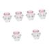 FRCOLOR 6 pcs nail art crystal cup dappen dish with lid glass nail dish glass containers with lids glass container with lid acrylic nail dappen dish Nail Cup White crystal glass dish care 5.5x5.5cmx6pcs Pinkx6pcs