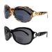 2 Pairs Bifocal Reading Sunglasses for Women Metal Decoration Vintage Street Fashion UV Protection Oversize Reader Sunglasses Black&tortoise 2 x