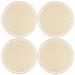 ULTNICE 4pcs Natural Wooden Basket Bottom Circle Shape Blank Crochet Knitting Basket Wood Base Shaper for DIY Basket Craft Weaving Making Supplies 4 15X15cm