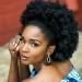 10 Inch High Puff Afro Curly Wig Ponytail | Synthetic Kinky Curly Hair Bun | Drawstring Clip In | Color 1B 30 | International Shipping Available - Buy Online on GoSupps.com