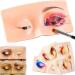 Perfect Aid to Makeup Practice Face Board Silicone Makeup Face - Practice Skin Board with Brush for Lash View Eyelids Training
