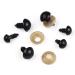 100PCS Solid Black Eyes with Washers for DIY Puppet & Plush Animal Making - Buy Online on GoSupps.com