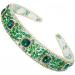 Crystal Rhinestone Headbands Velvet Padded Wide Headwear Diamond Beaded Bling Hairbands Non-slip Hard Headbands for Women Girls Daily Wearing Party Wedding Hair Accessories (Emerald) - Buy Online on GoSupps.com