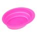 Cosmetics Brush Scrubber Cleaning Pad Makeup Brush Cosmetic Brush Cleaning Bowl Brush Rinsing Pad Eye Brush Washing Pad Beauty Tool Cleaner Makeup Egg Cleaner Fold Brush 14.5x11cm Rosy