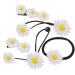 FRCOLOR Set of 6 Girls Hair Bobbles Wedding Hair Clips Hair Accessories for Wedding Daisy Hair Clips for Wedding Flower Clips for Hair Scrunchie Daisy