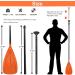 LBW SUP Paddle 3 Piece Stand Up Paddleboard Paddles - Adjustable Double Holes Lock, Sturdy & Ergonomic Design for Surfing Beginners - Orange - Buy Online on GoSupps.com