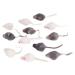Cat Toys Mice 12Pcs Simple Pet Cat Toy Mouse Small Plush Mouse Mini Interactive Play Funny Cat Toy Fake Mouse for Kitten Cat