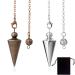 Ksjehw 2 pieces copper pendulum for fortune appeal spiritual point Reiki copper cone followers fortunishment healing dowsing pendulum metal metal pendulum spiritual lace pendula (silver bronze)