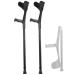 Adult Crutches Forearm Crutches Aluminum Walking Cane Height Adjustable Applicable Height: 140-180Cm/Black/1 Piece Lucky Star Black 1 Pair