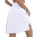 XIEERDUO Women's 20 Modest Knee Length Tennis Skirt Golf Skort Gym Shorts - Pure White XL - Buy Online on GoSupps.com
