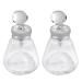 grounds 2X Empty Nail Polish Pump Dispenser Glass Push Down Press Bottle