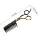 Hair Cutting Scissors 2 in 1 Hair Trimming Scissors Detachable Comb Ultra - Hair Cutting Tools Multipurpose Salon Hairdressing Shears for Precise Cutting Black Copper - Buy Online on GoSupps.com