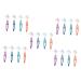 Frcolor 20 pieces prostheses toothbrush toothbrush brush cleaning home toothbrush device brush false teeth tools tool comfortable prostheses toothbrush care oral care pp