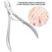 Silver Stainless Steel Nail Dead Skin Clipper with Beveled Mouth for Easy Cuticle and Hangnail Trimming Professional Manicure Pedicure Tool for Nail Art Salon and Home - Buy Online on GoSupps.com