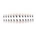 Justotry Gold Glitter Stiletto Nails - 24-Piece Black French Press-On Almond Fake Nails for Women | Beautiful Glitter Art | International Shipping - Buy Online on GoSupps.com