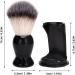 Patkaw Men's Shaving Brush - Plastic Hairdressing Salon Brush with Stand | Wet Shave Security Tool | Perfect Gift for Husbands & Fathers - Black - Buy Online on GoSupps.com