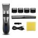 lmoikesz Electric Hair Clippers 0.8-2.0mm Adjustable Barber Men Trimmers Washable Low Noise Shaver with Limit Hairbrushes Gray