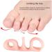 Silicone Toe Spacers - 5 Pack for Yoga, Bunion Relief, and Overlapping Toes | Toe Separator Gel Stretchers for Pain Relief and Corrective Alignment - Color B, Size AB - Buy Online on GoSupps.com