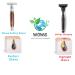 Wowe Lifestyle Double Edged Safety Razor - Eco-Friendly Grooming Bamboo Handle 5 Blades - Better Shave for Men & Women (Rose Gold - Buy Online on GoSupps.com