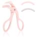Eyelash Curlers Pink Lash Curler with 1 Pcs Extra Silicone Replacement Pads Quick Natural Curling Eyelash Curler Makeup Tool for Women and Girls 24 Hours Eyelash Curl