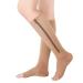 AxSpeed 1 pair of compression stockings for men and women 15 20 mmHg knee socks with an open toe area for running and fitness nurses varicose veins M (2 -pack) skin colors