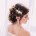 Gold Flower Leaf Hair Combs, Pearl Pins, Rhinestone Barrettes - 36 Pack Set for Wedding & Prom Hairstyles - Buy Online on GoSupps.com