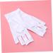 SOESFOUFU 1 Pair Manicure Glove Chinese Wooden Pillow Cotton Glove Anti Uv Glove Half-Finger Gloves Nail Silicone Ear Display Uv Shield Glove Sun Protection White - Buy Online on GoSupps.com