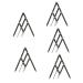 Angoily 5 pcs Mean Measure Three-point Steel Stencils Metal Generation Golden Tools Stainless Gadgets 25x5x0.6cmx5pcs Blackx5pcs