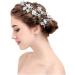 Minkissy Wedding Hair Comb - Pearl Crystal Bridal Hair Clip with Rhinestone Flower Decoration in Blue | Ideal Wedding Hair Accessory for Bride & Bridesmaids - Buy Online on GoSupps.com