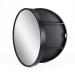 SDK Round Bathroom Mirror Cabinet  Bathroom Wall Storage Cabinet Mirror Medicine Cabinet with Slow-Close Wooden Frame 3 Level (Color : Black  Size : 50CM) 50CMx 50CM Black