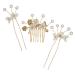 FOMIYES Wedding Decoration 1 Set Bridal Hairpin Alloy Vintage Asia Bride Rhinestone Hair Clip